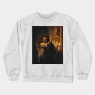 Samson Threatening His Father-In-Law by Rembrandt Crewneck Sweatshirt